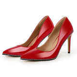 Funki Buys | Shoes | Women's Patent Black Studded Stilettos