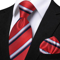 Funki Buys | Neckties | Men's Classic Striped Jacquard Tie Set