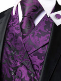 Funki Buys | Vests | Men's 4 Pcs Formal Floral Tie Vest Set