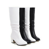 Funki Buys | Boots | Women's Knee High Block Heeled Boots