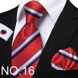 Funki Buys | Neckties | Men's Classic Striped Jacquard Tie Set