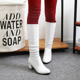 Funki Buys | Boots | Women's Knee High Block Heeled Boots