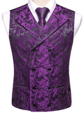 Funki Buys | Vests | Men's 4 Pcs Formal Floral Tie Vest Set