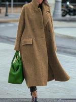 Funki Buys | Jackets | Women's Long Woolen Loose Overcoat