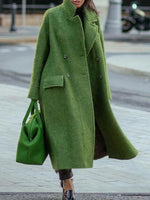 Funki Buys | Jackets | Women's Long Woolen Loose Overcoat