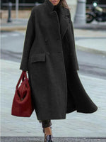 Funki Buys | Jackets | Women's Long Woolen Loose Overcoat