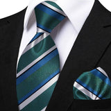 Funki Buys | Neckties | Men's Classic Striped Jacquard Tie Set