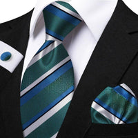 Funki Buys | Neckties | Men's Classic Striped Jacquard Tie Set