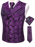 Funki Buys | Vests | Men's 4 Pcs Formal Floral Tie Vest Set