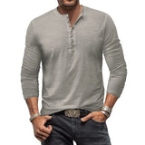 Funki Buys | Shirts | Men's Casual Long Sleeve Henly Shirt