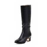Funki Buys | Boots | Women's Knee High Block Heeled Boots