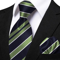 Funki Buys | Neckties | Men's Classic Striped Jacquard Tie Set