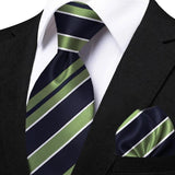 Funki Buys | Neckties | Men's Classic Striped Jacquard Tie Set