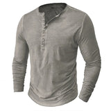 Funki Buys | Shirts | Men's Casual Long Sleeve Henly Shirt