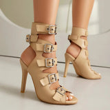 Funki Buys | Shoes | Women's Buckle Strap Gladiator Sandals