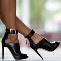 Funki Buys | Shoes | Women's Fashion Peep Toe High Heels |Buckle Strap