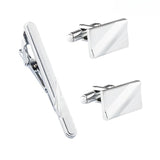 Funki Buys | Cufflinks | Men's 2 Pcs Silver Tie Clip Cufflink Set