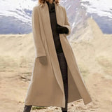 Funki Buys | Jackets | Women's Long Woolen Cardigan Coat