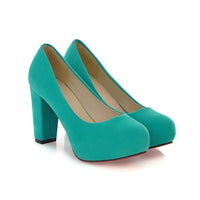 Funki Buys | Shoes | Women's Faux Suede High Chunky Heels