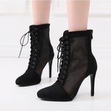 Funki Buys | Boots | Women's Mesh Stiletto Latin Dance Boots
