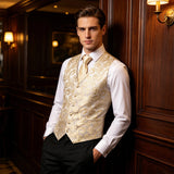 Funki Buys | Vests | Men's 4pcs Formal Floral Tie Set