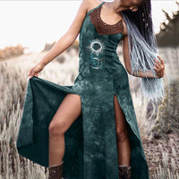 Funki Buys | Dresses | Women's Retro Vintage Gothic Dress | Hippy