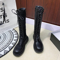 Funki Buys | Boots | Women's Gothic Fashion Lace Up Boots | High Top
