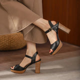 Funki Buys | Shoes | Women's Real Leather Chunky Summer Sandals