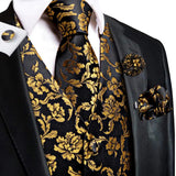Funki Buys | Vests | Men's Luxury 5 Pcs Grooms Vest Tie Set