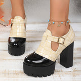 Funki Buys | Shoes | Women's Chunky Block Heeled Mary Janes