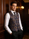 Funki Buys | Vests | Men's Luxury 5 Pcs Formal Waistcoat Tie Set