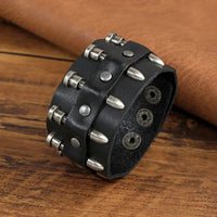 Funki Buys | Bracelets | Unisex Leather Gothic Wristband