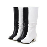 Funki Buys | Boots | Women's Knee High Block Heeled Boots
