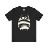 Funki Buys | Shirts | Unisex Cute Striped Cat Printed T-Shirt