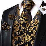 Funki Buys | Vests | Men's Luxury 5 Pcs Grooms Vest Tie Set