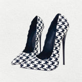 Funki Buys | Shoes | Women's Custom Houndstooth Super High Heels