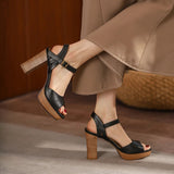 Funki Buys | Shoes | Women's Real Leather Chunky Summer Sandals
