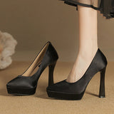 Funki Buys | Shoes | Women's Elegant Satin High Heel Pumps