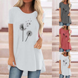 Funki Buys | Shirts | Women's Dandelion Print Plus Size Top