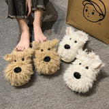 Funki Buys | Shoes | Women's Cute Shaggy Dog Slippers