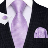 Funki Buys | Neckties | Men's 3pcs Silk Floral Purple Tie Set