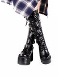 Funki Buys | Boots | Women's Gothic Harajuku Platform Stud Boots