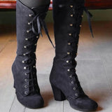 Funki Buys | Boots | Women's Medieval Steampunk Lace Up Boots | Granny Boots