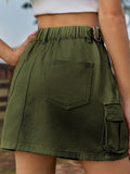 Funki Buys | Skirts | Women's Short Denim Skirt with Pockets