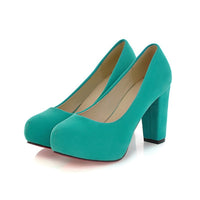 Funki Buys | Shoes | Women's Faux Suede High Chunky Heels