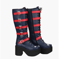 Funki Findz | Boots | Women's Platform Chunky Buckle Boots