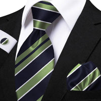 Funki Buys | Neckties | Men's Classic Striped Jacquard Tie Set
