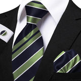 Funki Buys | Neckties | Men's Classic Striped Jacquard Tie Set