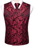 Funki Buys | Vests | Men's 4 Pcs Formal Floral Tie Vest Set