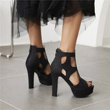 Funki Buys | Shoes | Women's Shimmery High Platform Sandals